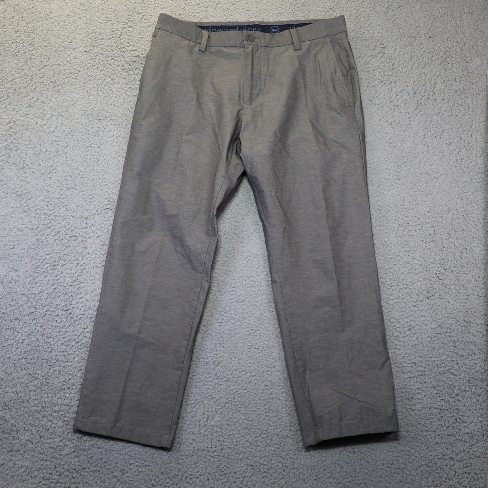 Vineyard Vines Mens On The Go Pant Gray Performance Chino Stretch 32x30